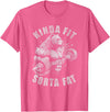 Funny Bear Kinda Fit Sorta Fat Gym Weightlifting Kinda Fit Sorta Fat Funny Gym Bear Weightlifting Workout T-Shirt - Pink Heather