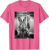 Funny Rabbit & Jesus Selfie, Easter, Religious, Christian T-Shirt in Pink Heather