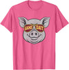 Game Day Pig Tee-TShirt Gifts Game Day Pig T-Shirt - Pink Heather