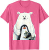 click here for better animal tees cute Polar bear and penguin bird fish lovers animal friends T-Shirt - Pink Heather