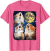 Hamsters Howling At Moon T-Shirt - Pink Heather