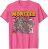 Monster Mash Vintage Ghost Halloween Funny T-Shirt - Pink Heather