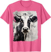 Noah&Friends A Black White Cow T-Shirt - Pink Heather