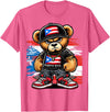Hip Hop Teddy Bear for proud Puerto Ricans Cute Teddy Bear Puerto Rico Flag Boricua Puerto Rican T-Shirt - Pink Heather