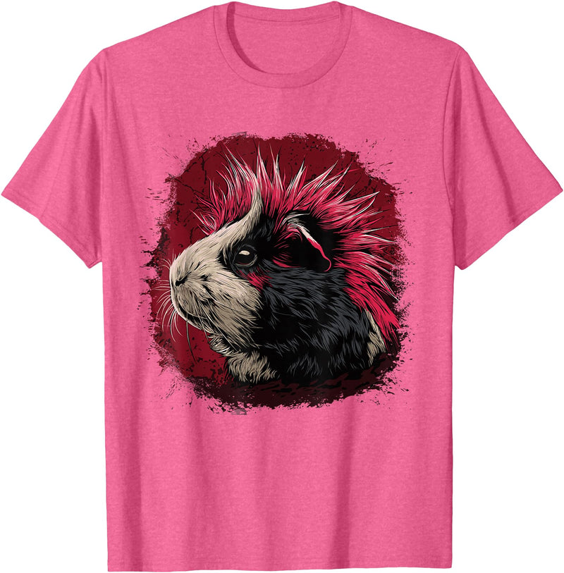 Guinea pig pet love Guinea Pig Punk T-Shirt - Pink Heather