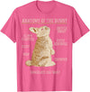 Rabbit Anatomy Bunny Lover Animal Pet Owner T-Shirt in Pink Heather