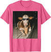 Funny Cow Drinking Iced Coffee Meme Cow Drinking Iced Coffee Funny Animal Meme Tee T-Shirt - Pink Heather