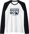 Green Cow Land We're Gonna Need A Bigger Boat Raglan Baseball Tee - Black/White