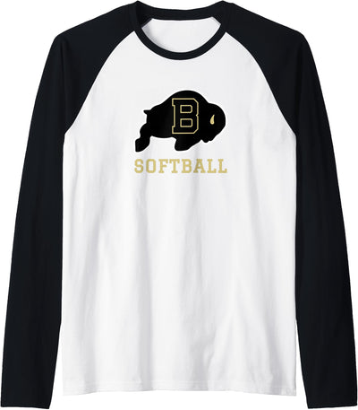 Buffalo High School Buffalo Mo 65622 Mo Logo Softball Raglan T-Shirt