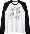 Disney Lion King Simba Portrait Panels Raglan Baseball Tee - Black/White