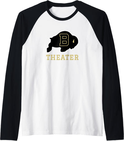 Buffalo High School Buffalo Mo 65622 Mo Logo Theater Raglan T-Shirt