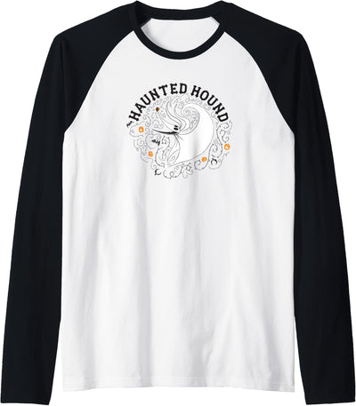 Disney Nightmare Before Christmas Halloween Zero Haunted Raglan Baseball Tee