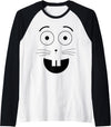 Jasper Rabbit Costume Funny Boo JEE Boojee Meme Raglan Baseball Tee in Black/White