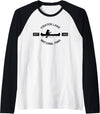 Oregon Bear Gift Tees Oregon Bear Shirt | Crater Lake National Park Gift Raglan Baseball Tee - Black/White