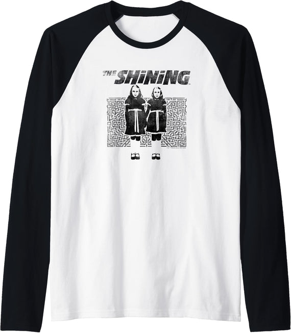 The Shining Twins Maze Raglan Baseball Tee - Black/White