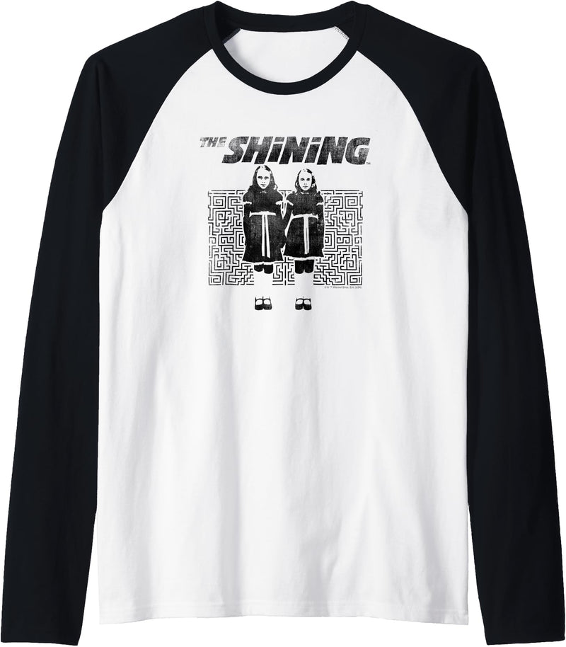 The Shining Twins Maze Raglan Baseball Tee - Black/White