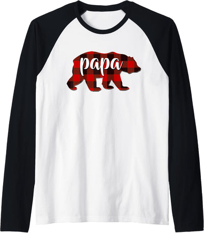Red Plaid Papa Buffalo Matching Family Dad Pyjamas Christmas T-Shirt