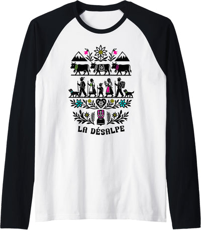 Simply Swiss La'd Salpe Alpine Cow Herding Folk Art T-Shirt