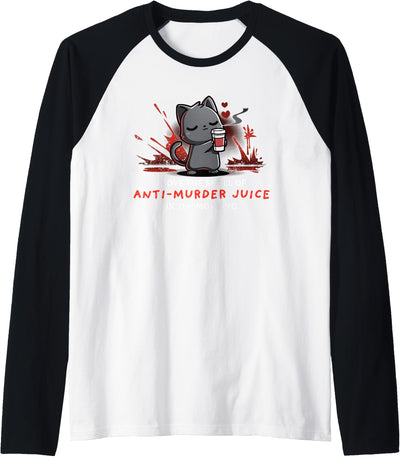 Cat Drink Coffee I Love The Smell Of Anti Tees Cat Drink Coffee I Love The Smell Of Anti Murder Juice Raglan Baseball Tee