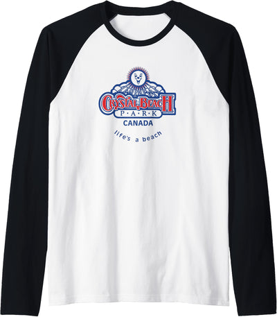 Crystal Beach Ontario Vintage Throwback Buffalo Kids Raglan T-Shirt