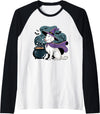 Golden Retriever Witch Dog Halloween Fun Halloween Witch White English Cream Golden Retriever Dog Raglan Baseball Tee -