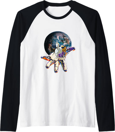 Horses Girls Women Gift Kids - Men Boys Horse Motif Raglan Baseball Tee