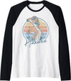 Disney The Lion King Timon Hakuna Retro Portrait Raglan Baseball Tee - Black/White