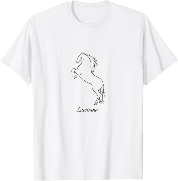 E2 Equestrian Lusitano horse love T-Shirt - White