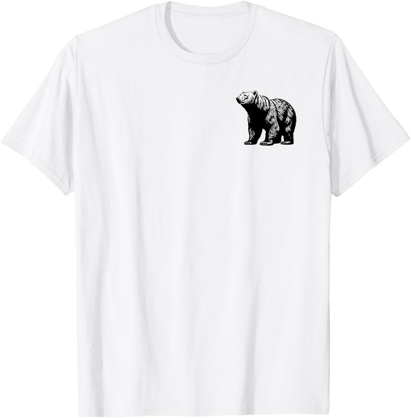 Polar Bear Gift for Men, Women, Dad & Mom Polar Bear Dad Mom Lover - Monochromatic Polar Bear T-Shirt - White