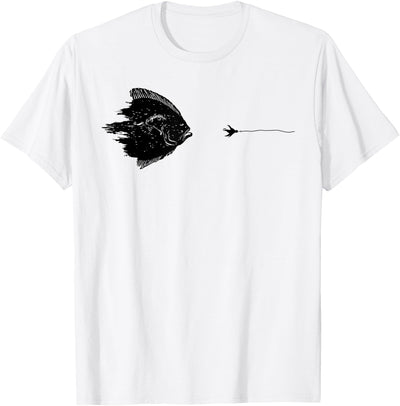 Fishing Gift for Men & Women Graphic Fly Fishing Hook Line - Fish Flounder T-Shirt