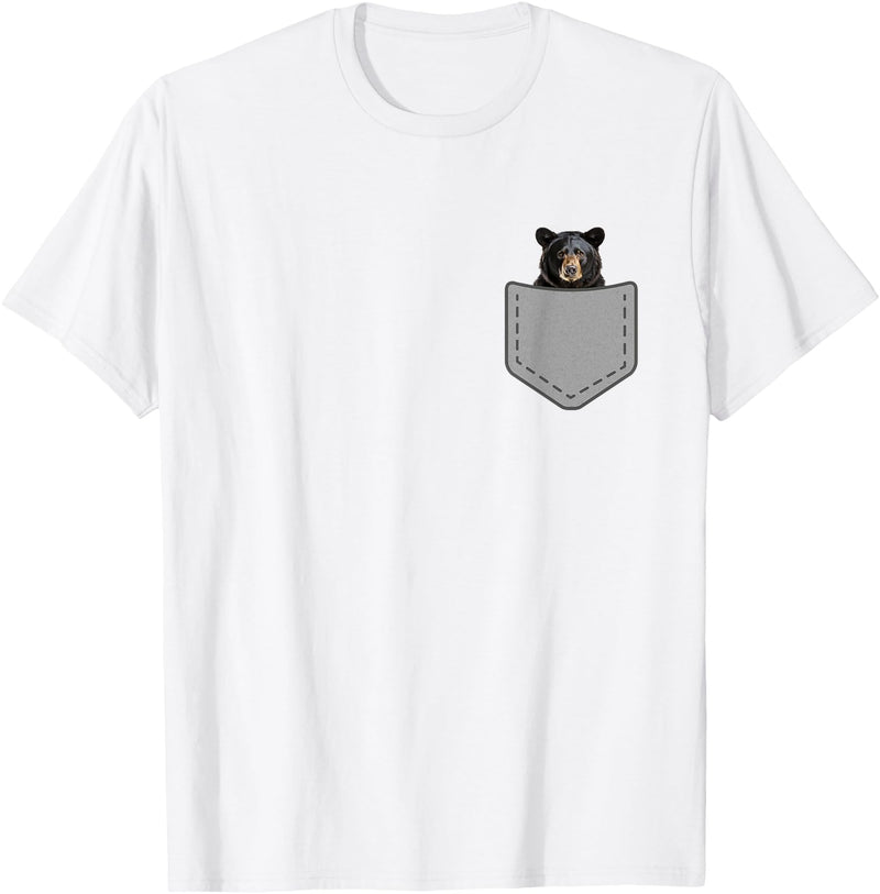 Funny Black Bear In Your Pocket Co Funny Black Bear In Your Pocket Animal T-Shirt - White