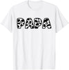 Cow Print Matching Family Apparel Papa Cow Print Family Matching Father's Day T-Shirt - White