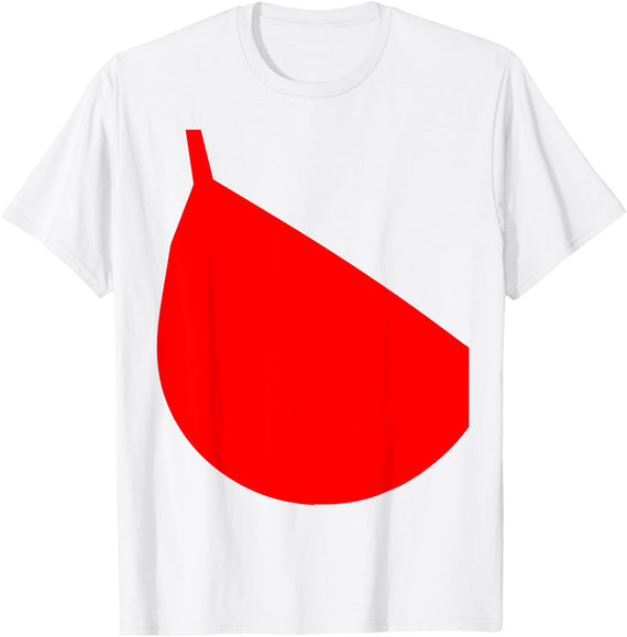 Halloween Costume T-shirts Etc. Over Sized Bra Halloween Couples Costume T-Shirt - White