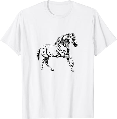 Horses Girls Women Gift + Kids Men Boys Horse Motif T-Shirt