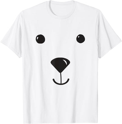 Polar Bear with Baby Animal Costume Top Polar Bear Kids Costume Bear Pajamas Face Zoo Polar Bear T-Shirt