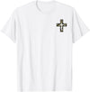 Camo Cross Fishing Faith Christian 2 Sided Hunting Fishing Cross Camo Faith Christian Fisherman Hunter T-Shirt - White