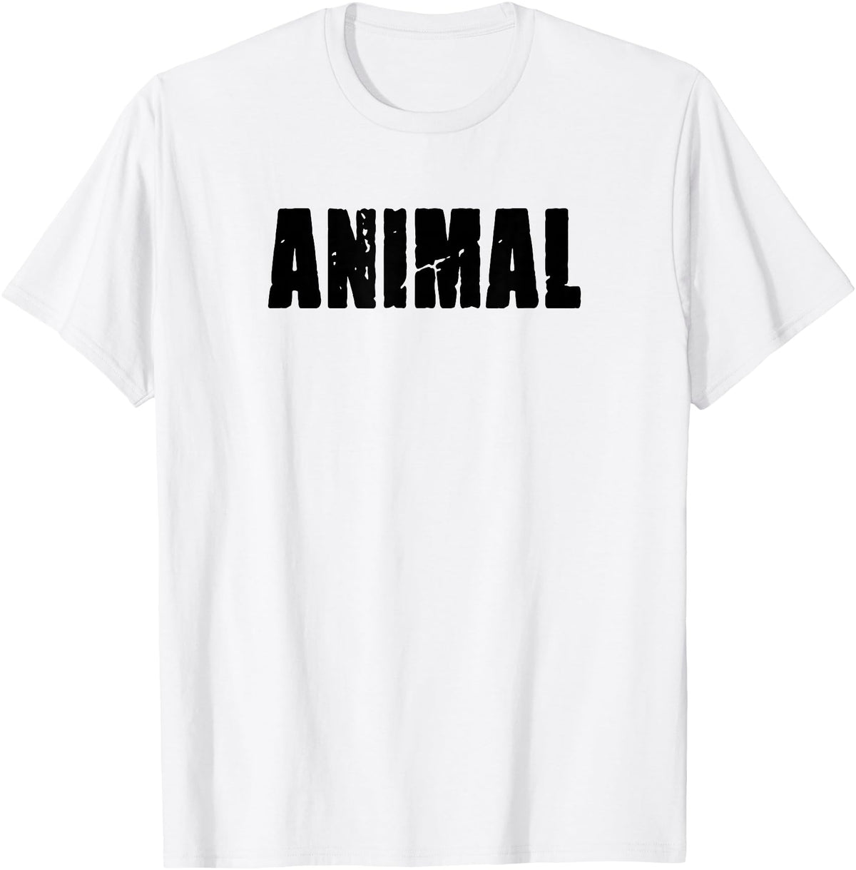 Animal Gym Rabbit Workout Bodybuilding Fitness T-Shirt in White
