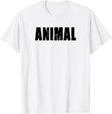 Animal Gym Rabbit Workout Bodybuilding Fitness T-Shirt in White