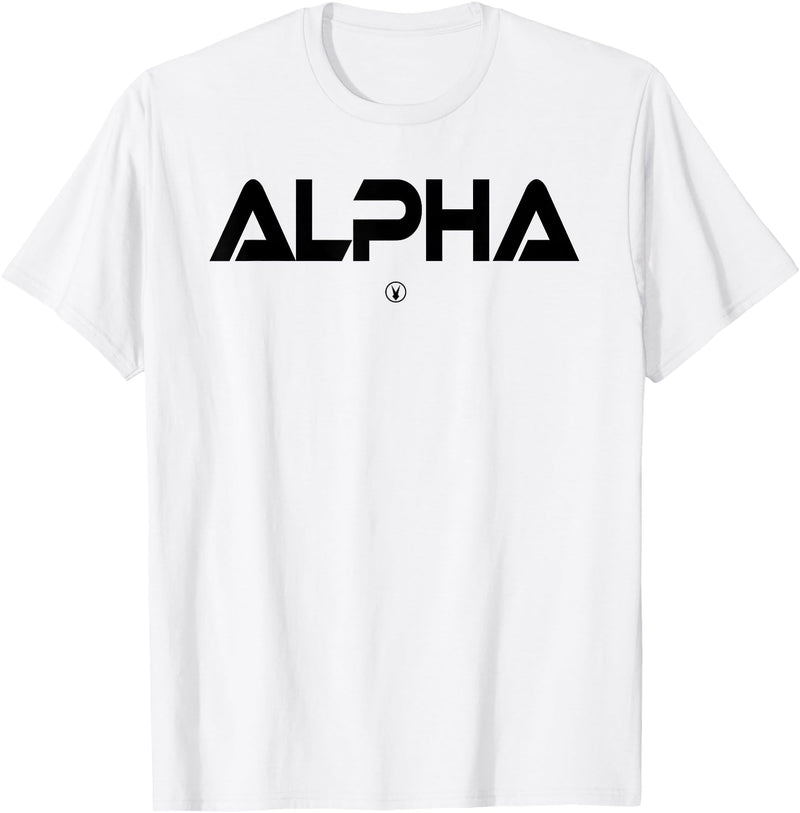 Mens ALPHA Gym Rabbit Workout Bodybuilding Fitness T-Shirt in White