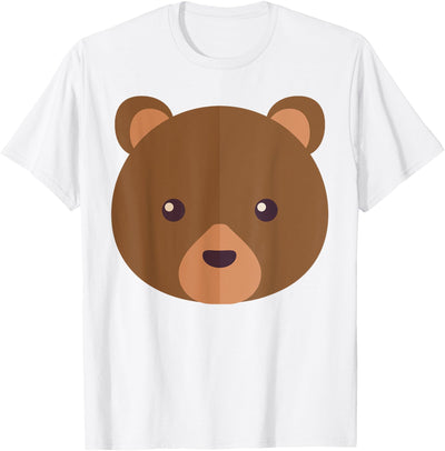 Bear Face Costume Funny And Cute Animal T-Shirt