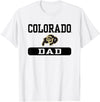 Elite Authentics Colorado Buffaloes Dad Logo Officially Licensed T-Shirt - White