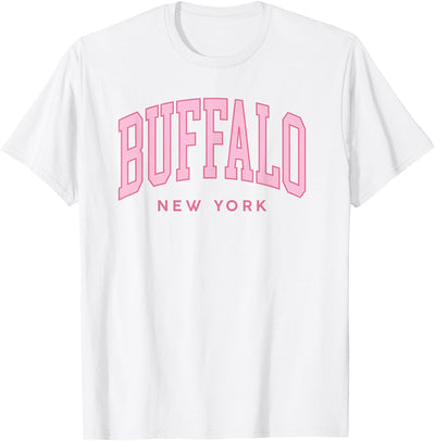Vintage Buffalo New York Travel Fan Buffalo Ny Pink Retro T-Shirt