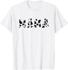 funny saying Gifts for Family Members and more Mama Cow Print Cow Pattern Mother's Day T-Shirt - White