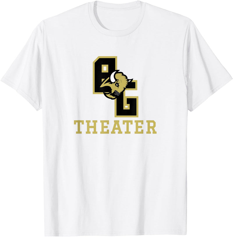 Buffalo Gap High School, Swoope, VA 24479 Buffalo Gap High School Bison Theater T-Shirt - White