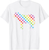 Rainbow Cow Shop Rainbow Cow Dots, Colorful Cow Print for Cow Lovers T-Shirt - White