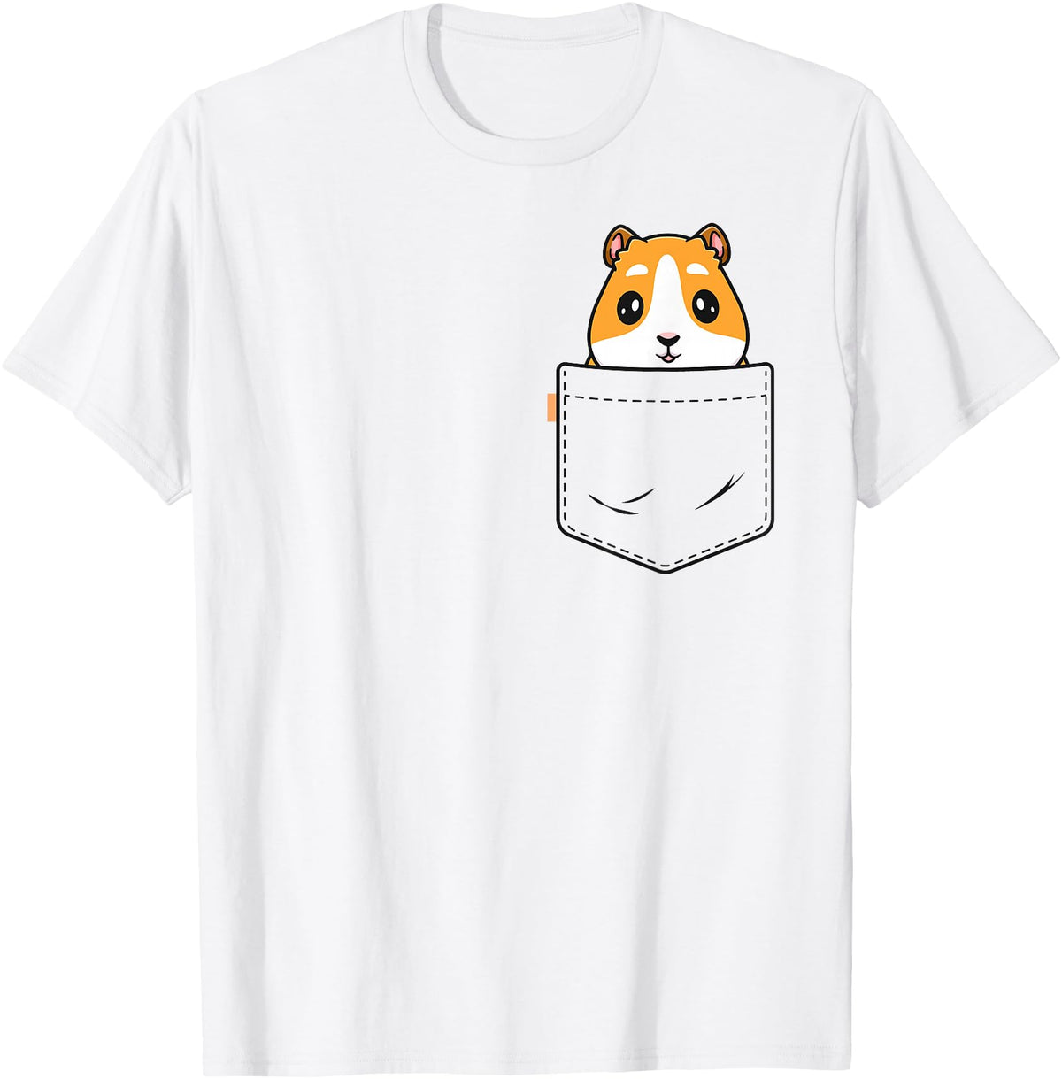Guinea Pig by Hoy Haus Guinea Pig In Pocket Funny Gift For Guinea Pig Lover Owner T-Shirt - White