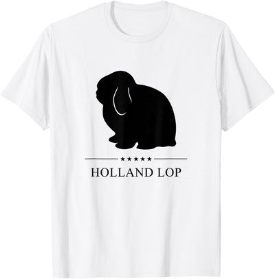 Holland Lop Rabbit Black Silhouette T-Shirt
