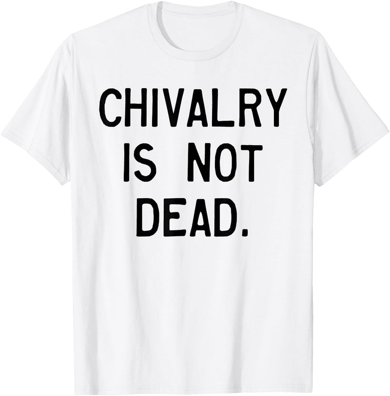 CAT COW CHIVALRY IS NOT DEAD T-Shirt - White