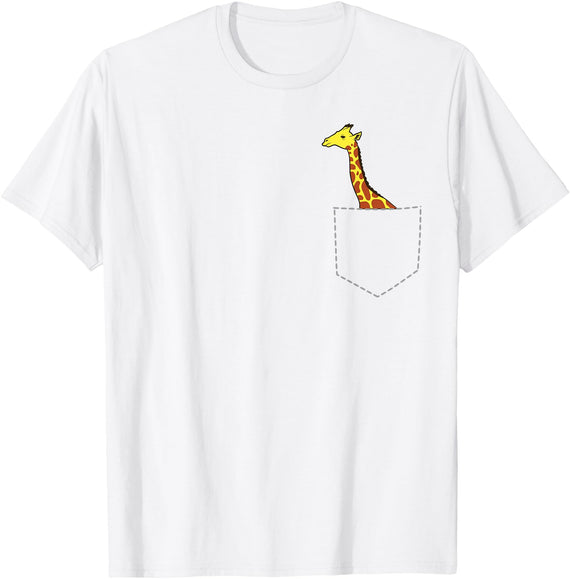 Africa Giraffe Gifts and Giraffe Sayings Cute Giraffe in Bag Cool Large Giraffe Large T-Shirt - White