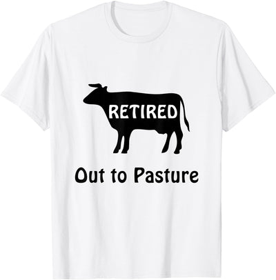 Retired Out to Pasture Cow Silhouette T-Shirt